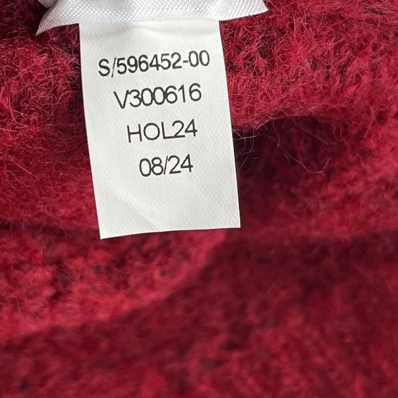 Banana Republic Factory Cozy Mini Sweater Dress S Red NWT Wool Blend Oversized